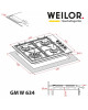 Поверхня газова на металі WEILOR GM W 634 WH - зображення 12