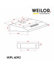 Витяжка плоска WEILOR WPL 6092 WH - зображення 9